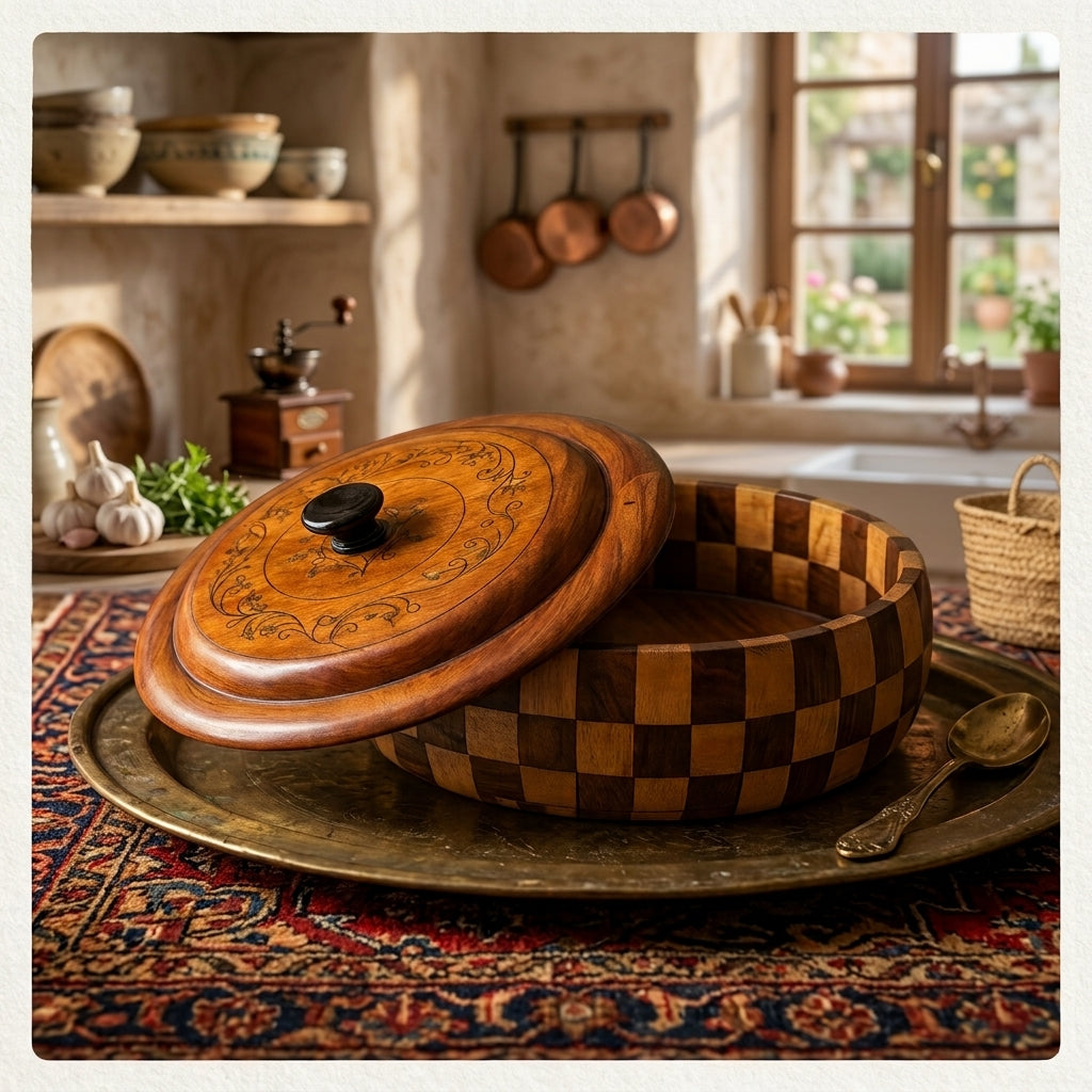 Wooden Roti Pot