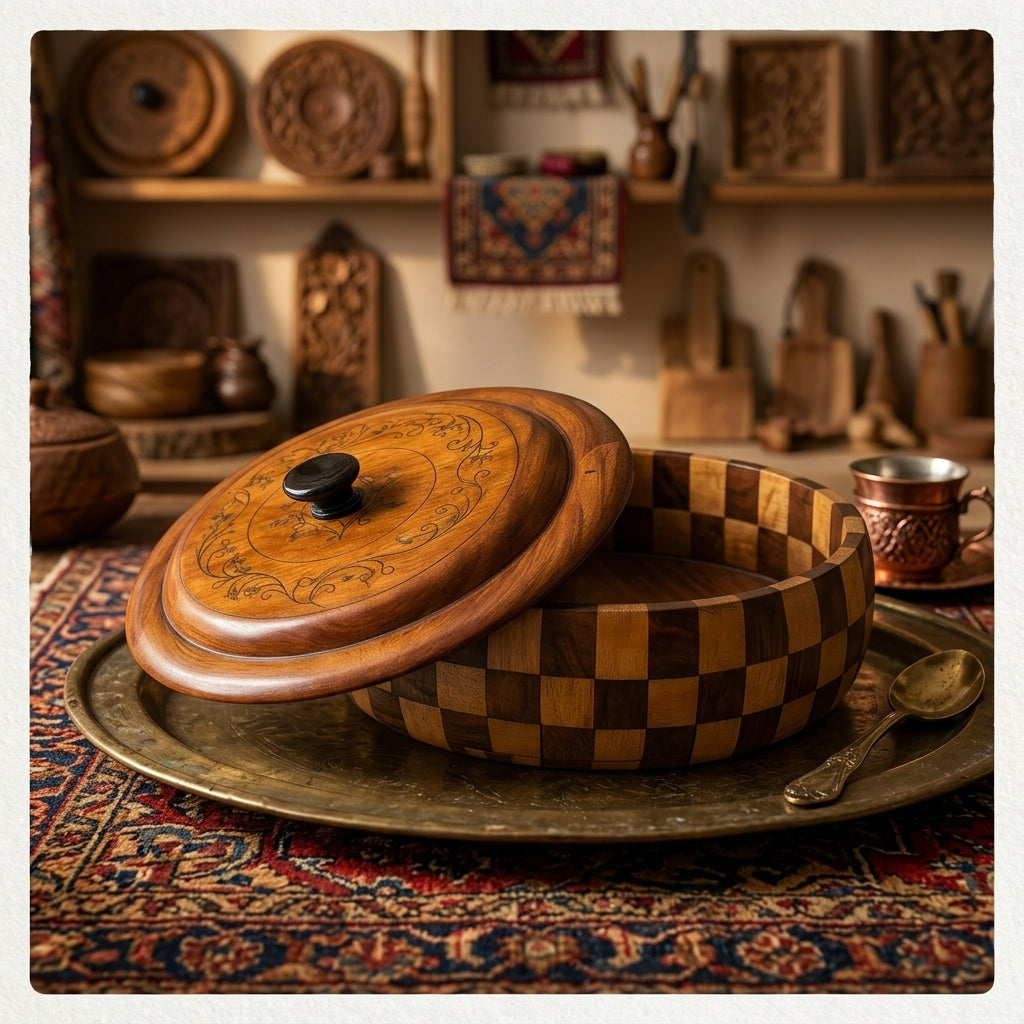Wooden Roti Pot