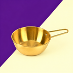 Mini Golden Stainless Steel Sauce Pan Multipurpose Kitchen Cooking Pot - Premium Cookware Designed For Heating Milk And Food Portions Routine