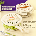 Multi-Functional Vegetable &amp; Fruit Cleaning Basket | Folding Drainage &amp; Storage Box | Fresh-Keeping Kitchen Filter Container