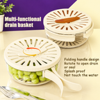 Multi-Functional Vegetable &amp; Fruit Cleaning Basket | Folding Drainage &amp; Storage Box | Fresh-Keeping Kitchen Filter Container