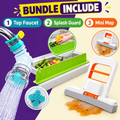 Bundle Of 3 - Faucet + Splash Guard + Mini Mop | Kitchen Pack Of 3