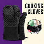 Hot mitt Gloves From heat While Cooking Baking Grilling and Handling hot Cookware (Random Color)