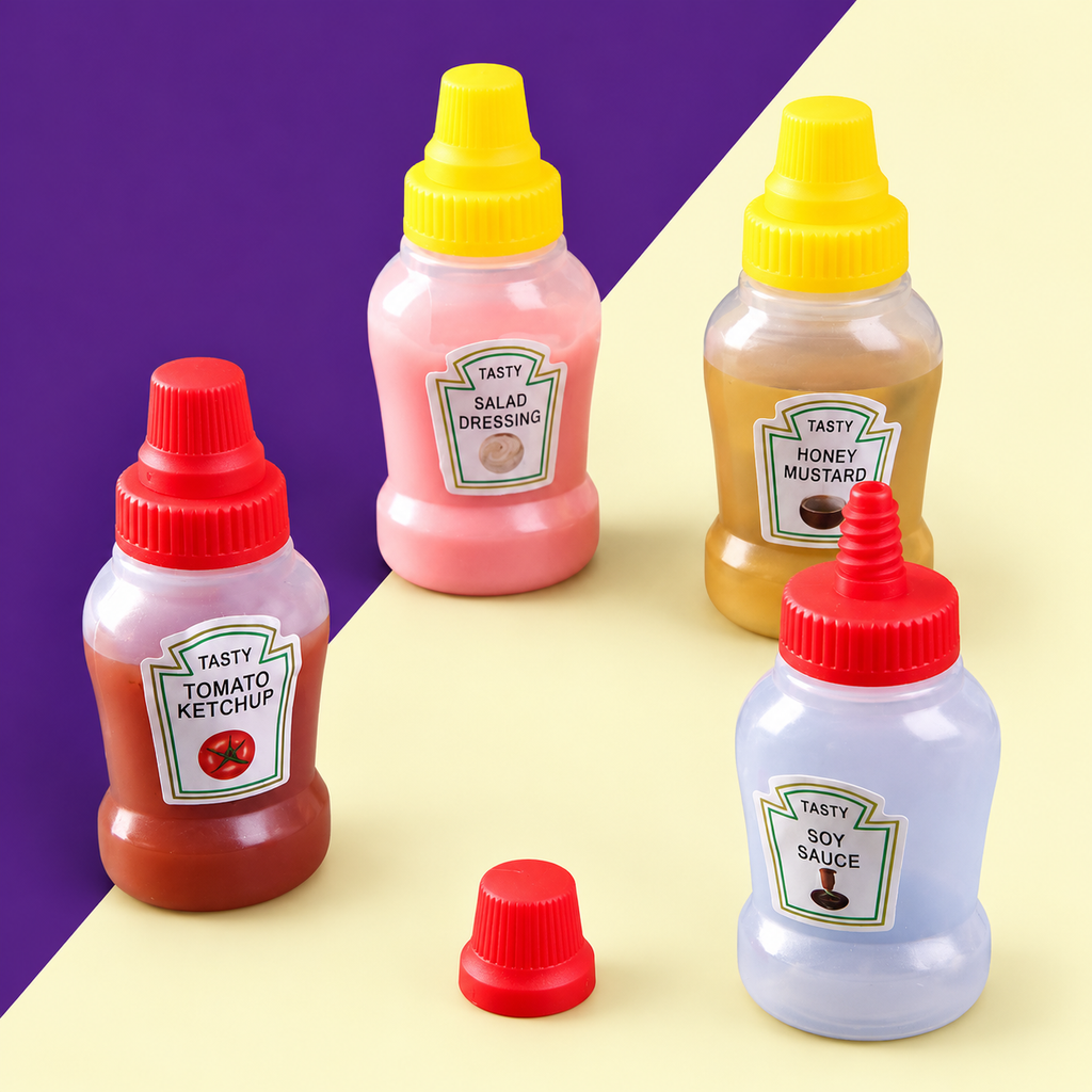 Mini Ketchup Squeeze Bottle Pack Of 4